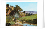 A Hunter in a Landscape by Paul Camille Guigou