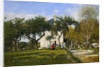 The Garden and House of Monsieur Jacquette in Fervaqes by Eugene Boudin