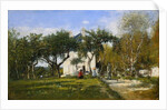 The Garden and House of Monsieur Jacquette in Fervaqes by Eugene Boudin