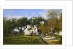 The Garden and House of Monsieur Jacquette in Fervaqes by Eugene Boudin