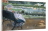 Lydia Seated on a Porch, Crocheting by Mary Stevenson Cassatt