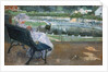 Lydia Seated on a Porch, Crocheting by Mary Stevenson Cassatt