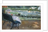 Lydia Seated on a Porch, Crocheting by Mary Stevenson Cassatt