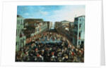 The Fight Between the Nicolotti and the Castellani on the Ponte dei Pugni, Venice by Joseph Heintz the Younger