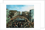 The Fight Between the Nicolotti and the Castellani on the Ponte dei Pugni, Venice by Joseph Heintz the Younger