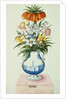 17th Century German Watercolor entitled The Months: Flowers in a Pottery Vase: April: A Crown Imperial, Narcissi, Fritillaries and Lilies of the Valley by Anonymous