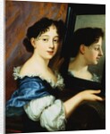 Portrait of a Lady, Half Length, Holding a Mirror attributed to Nicolas Mignard by Anonymous