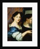 Portrait of a Lady, Half Length, Holding a Mirror attributed to Nicolas Mignard by Anonymous
