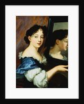 Portrait of a Lady, Half Length, Holding a Mirror attributed to Nicolas Mignard by Anonymous