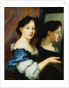Portrait of a Lady, Half Length, Holding a Mirror attributed to Nicolas Mignard by Anonymous