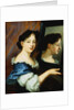 Portrait of a Lady, Half Length, Holding a Mirror attributed to Nicolas Mignard by Anonymous