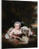 Portrait of a Young Lady with her Dog in a Landscape by William Nicholson