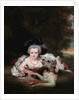 Portrait of a Young Lady with her Dog in a Landscape by William Nicholson