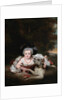 Portrait of a Young Lady with her Dog in a Landscape by William Nicholson