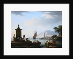A View of the Harbor at Genoa Claude-Joseph Vernet by Anonymous