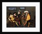 Gentlemen Smoking and Playing Backgammon in an Interior by Dirck Hals