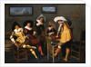 Gentlemen Smoking and Playing Backgammon in an Interior by Dirck Hals