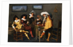 Gentlemen Smoking and Playing Backgammon in an Interior by Dirck Hals
