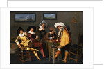 Gentlemen Smoking and Playing Backgammon in an Interior by Dirck Hals