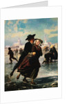 Lovers Skating by Adolf Alexander Dillens