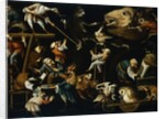 Imaginary Animals and Dwarfs Fighting, Drinking and Carousing Attributed to Faustino Bocchi by Anonymous