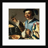 A Laughing Boy Holding a Jug and a Glass of Wine by Christiaan van Couwenbergh