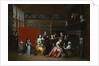 Ladies Celebrating the Birth of a Child in an Elegant Boudoir, with Two Gentlemen Looking on from Behind a Screen by Hieronymous Janssens
