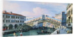 The Rialto Bridge on the Grand Canal, Venice, Looking South by Adolf Sukkert
