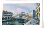 The Rialto Bridge on the Grand Canal, Venice, Looking South by Adolf Sukkert