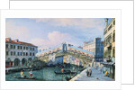 The Rialto Bridge on the Grand Canal, Venice, Looking South by Adolf Sukkert