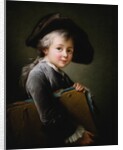 A Young Boy Holding a Portfolio by Francois-Hubert Drouais