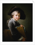 A Young Boy Holding a Portfolio by Francois-Hubert Drouais
