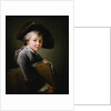 A Young Boy Holding a Portfolio by Francois-Hubert Drouais