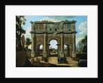 A View of the Arch of Constantine, Rome, with Figures by Niccolo Viviano Codazzi
