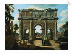 A View of the Arch of Constantine, Rome, with Figures by Niccolo Viviano Codazzi