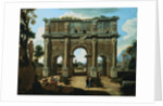 A View of the Arch of Constantine, Rome, with Figures by Niccolo Viviano Codazzi