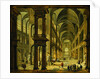 An Imaginary Church Interior with Figures by Bartholomeus van Bassen