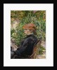 Red-Headed Woman Sitting in the Garden of Mr. Forest by Henri de Toulouse-Lautrec