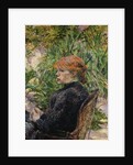 Red-Headed Woman Sitting in the Garden of Mr. Forest by Henri de Toulouse-Lautrec