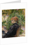 Red-Headed Woman Sitting in the Garden of Mr. Forest by Henri de Toulouse-Lautrec