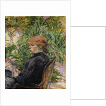 Red-Headed Woman Sitting in the Garden of Mr. Forest by Henri de Toulouse-Lautrec
