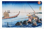 Oban Yoko-e Teppozu from the Series Famous Places of the Eastern Capital by Utagawa Kuniyoshi