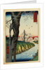 Print of a River under Cherry Blossoms by Hiroshige