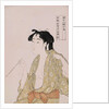 A Half-Length Portrait of a Woman Smoking by Utamaro