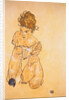 Seated Girl in Slip by Egone Schiele
