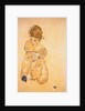 Seated Girl in Slip by Egone Schiele