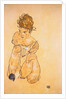 Seated Girl in Slip by Egone Schiele