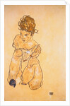 Seated Girl in Slip by Egone Schiele