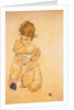 Seated Girl in Slip by Egone Schiele