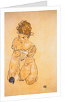 Seated Girl in Slip by Egone Schiele
